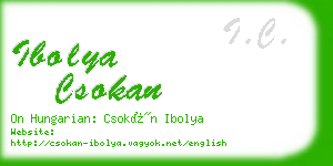 ibolya csokan business card